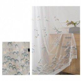 Cortinas Transparentes De Tul Bordado Y Organza Para Sala De Estar Y Dormitorio