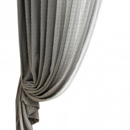 Cortina De Tul A Cuadros Nórdicos Hecha A Medida, Tejido De Urdimbre, Transparente Para Sala De Estar