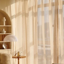 Hermosa Cortina De Voile Hecha A Medida, Cortina De Tul De Color Sólido Para Sala De Estar Y Dormitorio