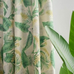 Cortina Rústica Americana Hecha A Medida Para Dormitorio, Tela Ecológica Protectora.