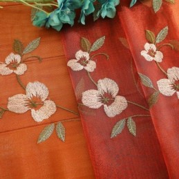 Cortina Transparente Estilo Pastoral Hecha A Medida, Cortina Fresca, Ventilada, Bordada, Para Sala De Estar