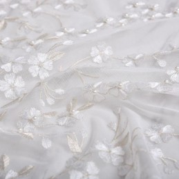 Cortina Decorativa Transparente Hecha A Medida Con Bordado De Plantas De Tul Para Sala De Estar Y Dormitorio.