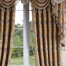 Cortina De Ventana De Chenilla Jacquard De Lujo, Hecha A Medida, Diseño Elegante Para Decoración De Dormitorio.
