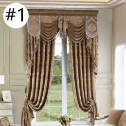 Cortina De Ventana De Chenilla Jacquard De Lujo, Hecha A Medida, Diseño Elegante Para Decoración De Dormitorio.