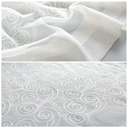 Cortina Transparente De Estilo Japonés, Hecha A Medida, Con Bordado De Nubes Simple, Para Ventana.