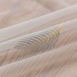 Cortina Nórdica Sencilla Transparente, Hecha A Medida, Con Hojas Rurales, Bordada En Blanco, Para Dormitorio Y Sala De Estar.