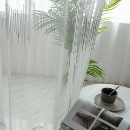 Cortinas Decorativas Transparentes Hechas A Medida, De Tul Bordado, Para Sala De Estar Y Dormitorio.