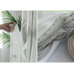 Cortinas Decorativas Transparentes Hechas A Medida, De Tul Bordado, Para Sala De Estar Y Dormitorio.