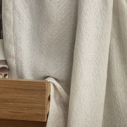 Cortinas Transparentes Modernas Con Patrón Geométrico, Hechas A Medida Para Sala De Estar Y Dormitorio.