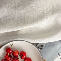 Cortinas Transparentes Modernas Con Patrón Geométrico, Hechas A Medida Para Sala De Estar Y Dormitorio.