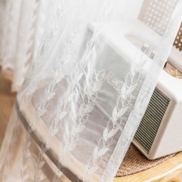 Cortinas Transparentes Bordadas Europeas, Panel De Voile Para Sala De Estar Y Dormitorio