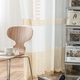 Cortina Transparente Transpirable Hecha A Medida, Cortina De Tul Decorativa Europea Para Sala De Estar