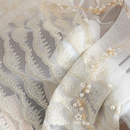 Cortina Transparente Transpirable Hecha A Medida, Cortina De Tul Decorativa Europea Para Sala De Estar