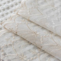 Cortinas De Tul Con Flores Blancas Y Gasa Transparente Para Sala De Estar