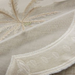 Cortina Decorativa Transparente Hecha A Medida Con Bordado De Plantas Para Ventana, Sala De Estar Y Dormitorio