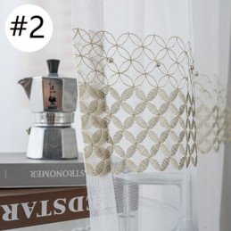 Cortinas De Gasa Bordadas Nórdicas Transparentes Para Sala De Estar Y Dormitorio