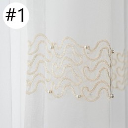 Cortinas De Tul Transparente Bordadas Para Sala De Estar