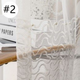 Cortinas De Tul Transparente Bordadas Para Sala De Estar