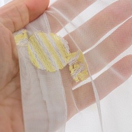 Cortina Decorativa Transparente Hecha A Medida, Cortinas De Tul Bordadas Con Diseño De Caramelo Para Dormitorio