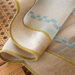 Cortinas De Tul Transparente Bordadas Con Mariposas, Cortinas De Gasa Hechas A Medida Para Sala De Estar