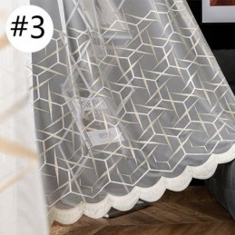 Cortinas Transparentes Bordadas Europeas, Hechas A Medida, De Tul De Lujo, Para Sala De Estar.