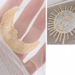 Cortina De Tul Bordada Con Dibujos Animados, Hecha A Medida, Con Bonito Patrón, Transparente