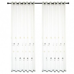 Cortina De Tul Bordada Con Dibujos Animados, Hecha A Medida, Con Bonito Patrón, Transparente