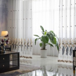 Cortina De Tul Con Bordado...