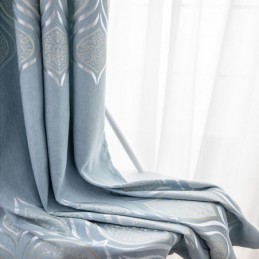 Cortina Opaca Moderna Hecha A Medida, Cortina Jacquard Para Sala De Estar Y Dormitorio