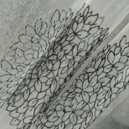 Cortina Transparente Transpirable Hecha A Medida Con Bordado De Flores Para Sala De Estar