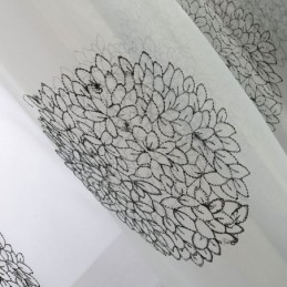 Cortina Transparente Transpirable Hecha A Medida Con Bordado De Flores Para Sala De Estar