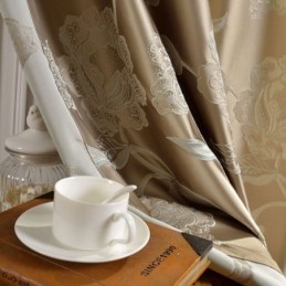 Cortina Opaca De Lujo Europea Max, Hecha A Medida, Con Diseño De Peonías Para Dormitorio.