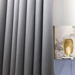 Cortinas Opacas De Jacquard Con Tiras Verticales Para Sala De Estar