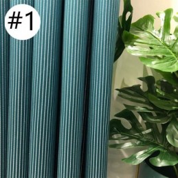 Cortinas Opacas De Jacquard Con Tiras Verticales Para Sala De Estar