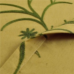 Cortina Opaca De Lino Y Algodón, Hecha A Medida, Color Amarillo, Para Oscurecer La Habitación, Sala De Estar Y Dormitorio.