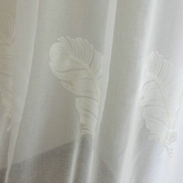Cortina Transparente Con Bordado De Plumas, Hecha A Medida, Minimalista, De Voile, Para Sala De Estar Y Dormitorio