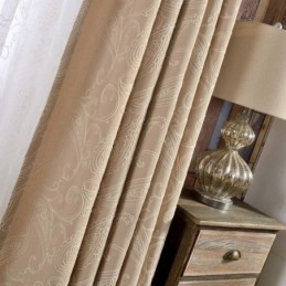 Cortina Semiopaca Vintage Hecha A Medida, Cortina Bordada De Lujo Para Sala De Estar