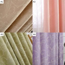 Cortina Semiopaca Vintage Hecha A Medida, Cortina Bordada De Lujo Para Sala De Estar