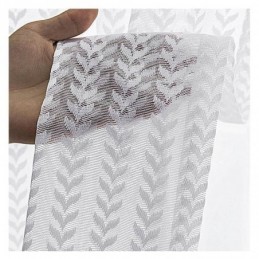 Cortina Transparente Con Diseño De Hojas Pequeñas, Hecha A Medida, Estilo Europeo, Con Encaje De Gasa, Para Ventana Salediza De 