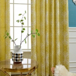 Cortina Opaca Simple Max Hecha A Medida, Cortina Con Estampado De Flores Y Jacquard Para Dormitorio