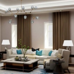 Cortina De Color Café...