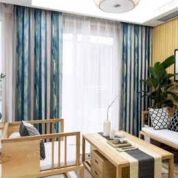 Cortina Opaca Moderna Max Hecha A Medida, Cortina Gruesa Con Estampado De Tinta Para Dormitorio