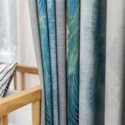 Cortina Opaca Moderna Max Hecha A Medida, Cortina Gruesa Con Estampado De Tinta Para Dormitorio