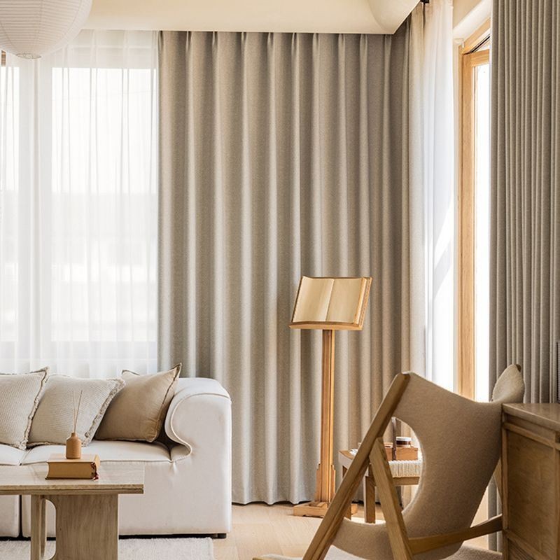 Cortinas Nórdicas Opacas De Color Liso Para Sala De Estar