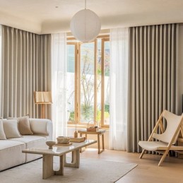 Cortinas Nórdicas Opacas De Color Liso Para Sala De Estar