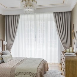 Cortinas Opacas Lisas Para Sala De Estar Y Dormitorio