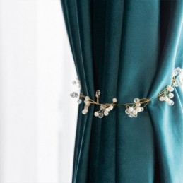 Cortina De Estilo Nórdico Hecha A Medida, De Franela Sólida Para Sala De Estar Y Hotel.