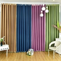 Cortinas De Terciopelo De Color Liso Y Oscurecimiento Para Sala De Estar