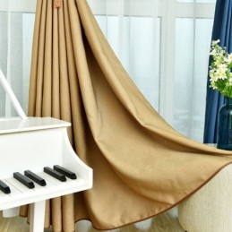 Cortinas De Terciopelo De Color Liso Y Oscurecimiento Para Sala De Estar