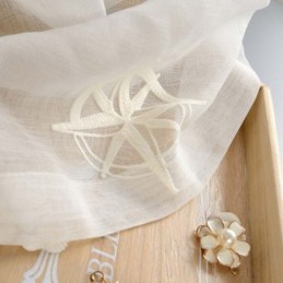 Cortina Transparente Moderna Hecha A Medida, Transpirable, Con Bordado De Estrellas Para Sala De Estar.